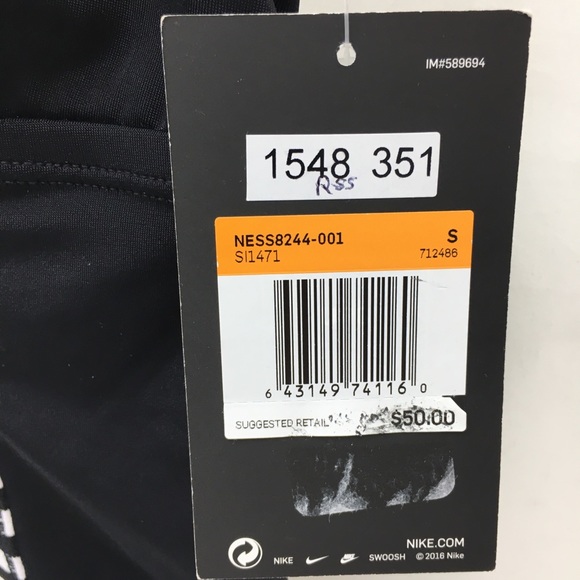 Nike Tankini Racer Back Black White NWT Sz S - Picture 11 of 11